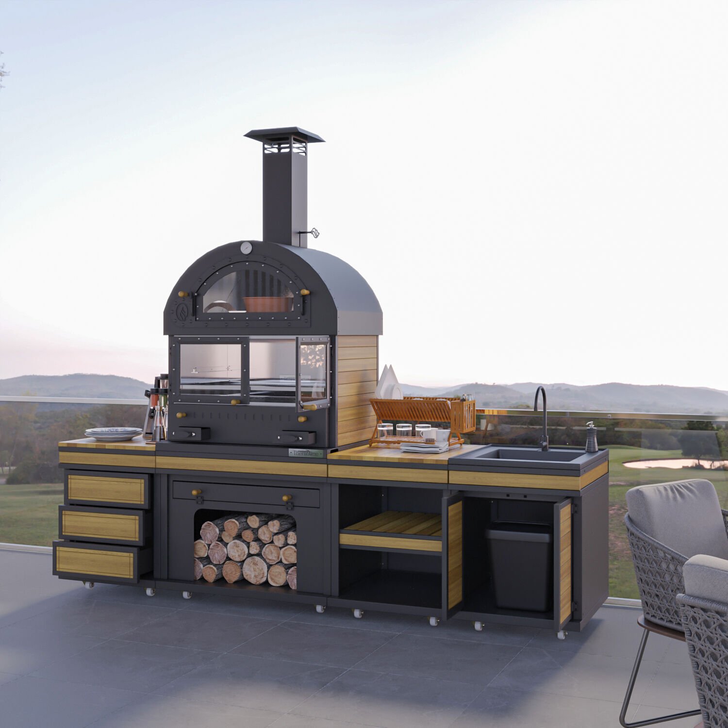 キッチン家電 PETTANblendtec Feniks Long Chef Barbekü 50x80x270 | Feniks Barbekü