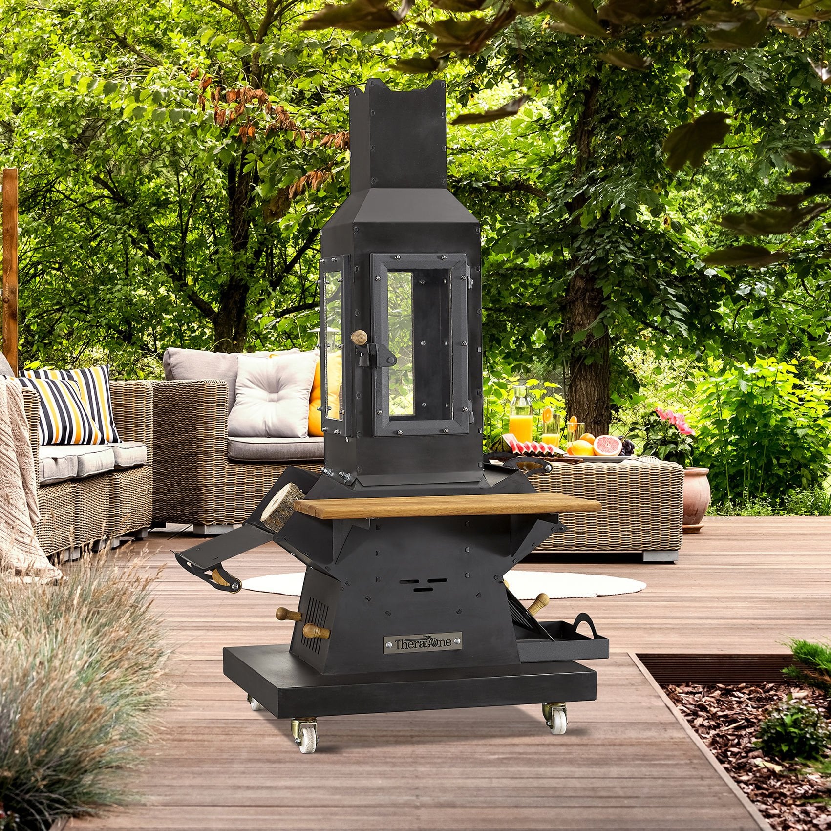 Camlı Roket Bahçe Şöminesi