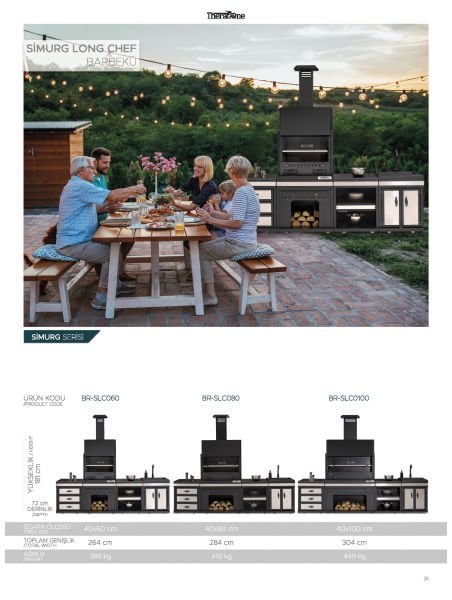 Simurg Long Chef Barbekü 40*60*264