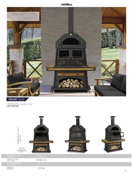 Fırınlı Piramit Barbekü 50*80