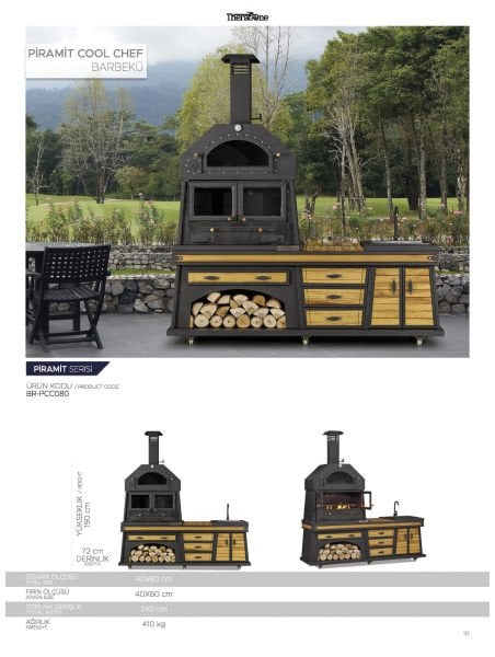 Piramit Cool Chef Barbekü 50*80*240