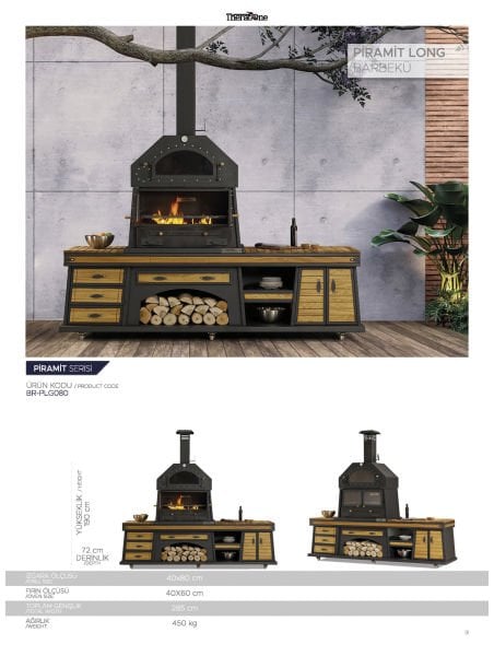 Piramit Long Barbekü 50*80*285