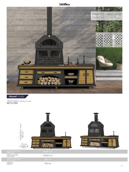 Piramit Long Chef Barbekü 50*80*285