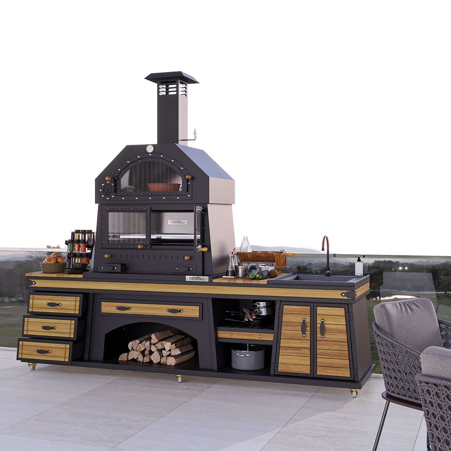 Piramit Long Chef Barbekü 50*80*285