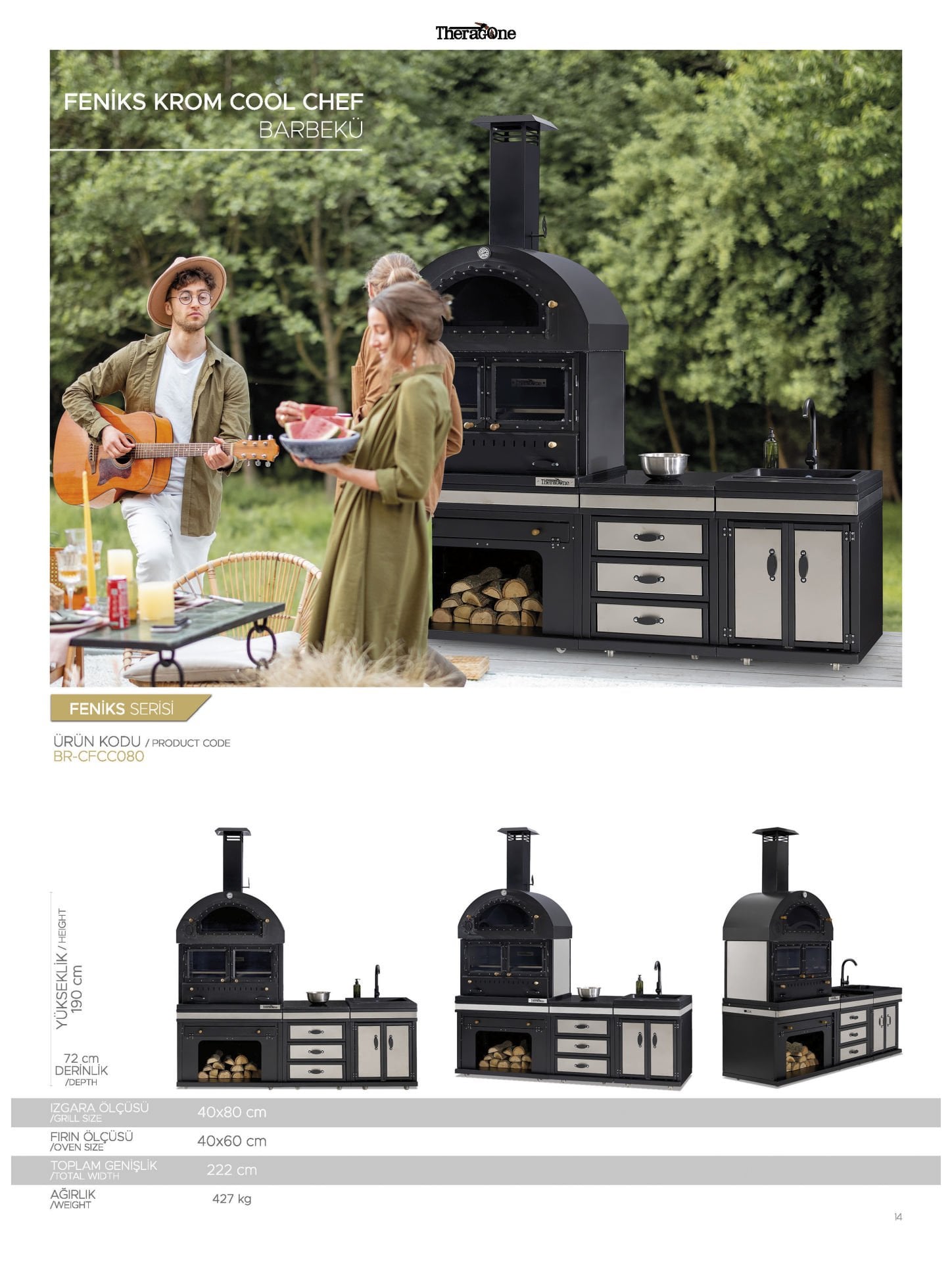 Feniks Modern Cool Chef Barbekü 50*80*222