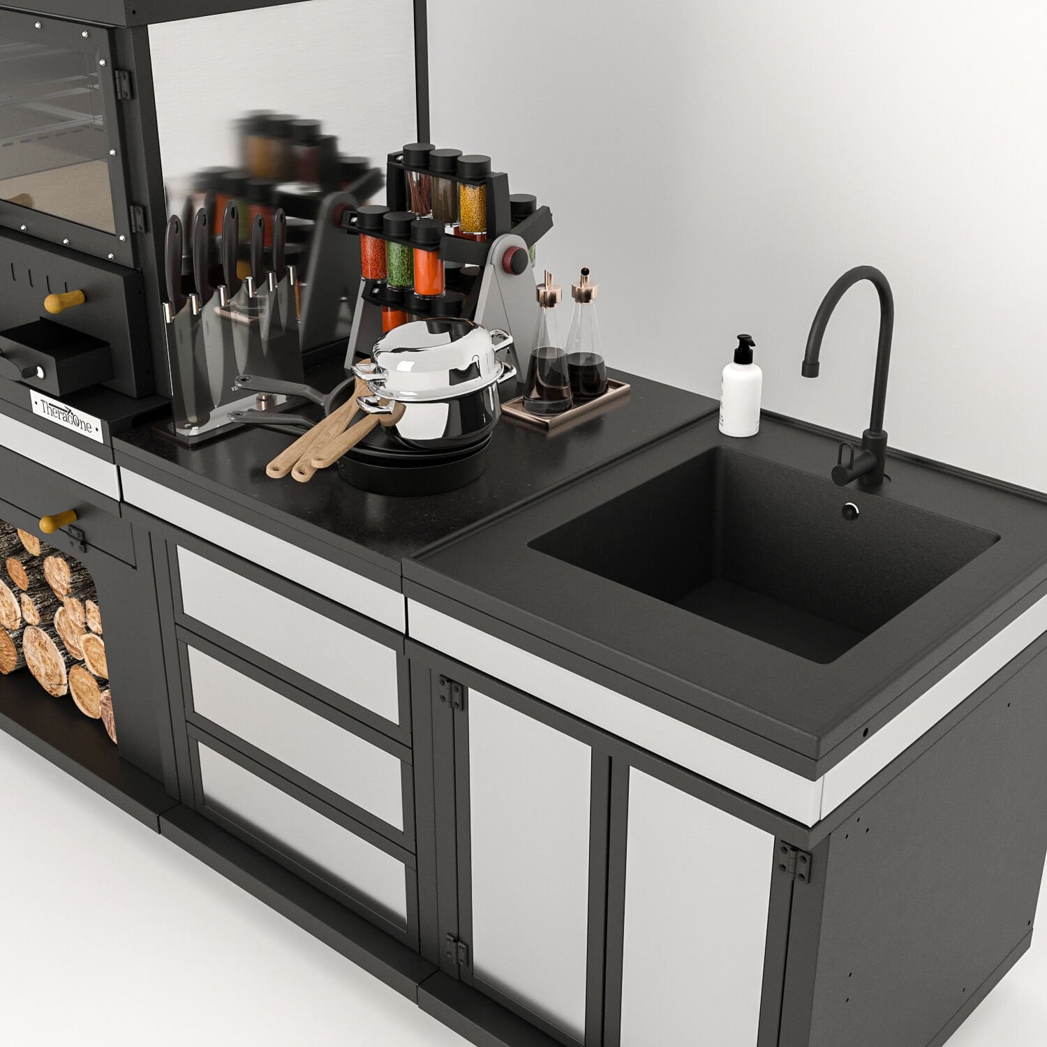 Feniks Modern Cool Chef Barbekü 50*80*222