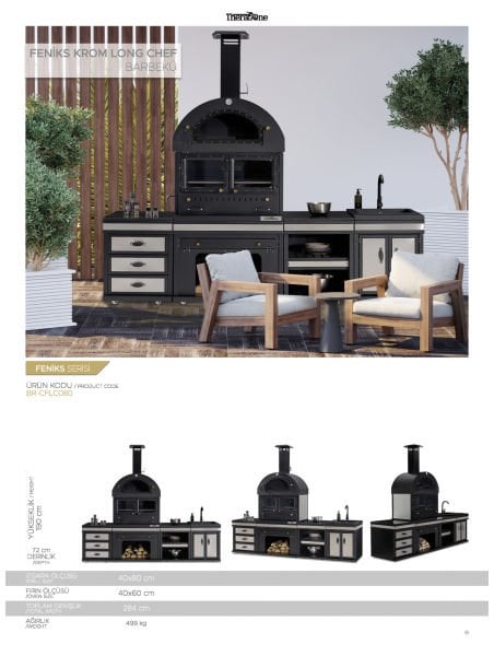 Feniks Krom Long Chef Barbekü 50*80*284
