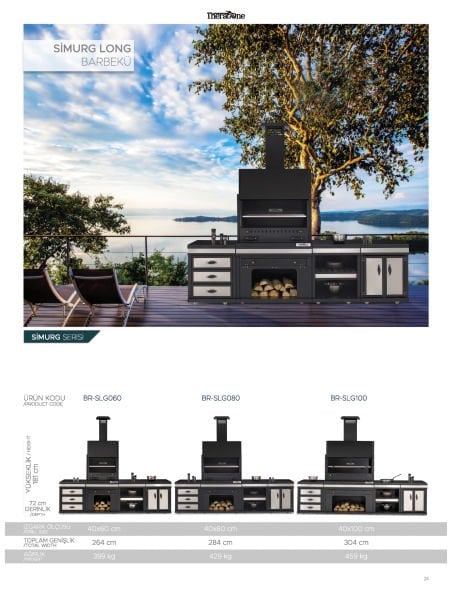 Simurg Long Barbekü 40*100*304