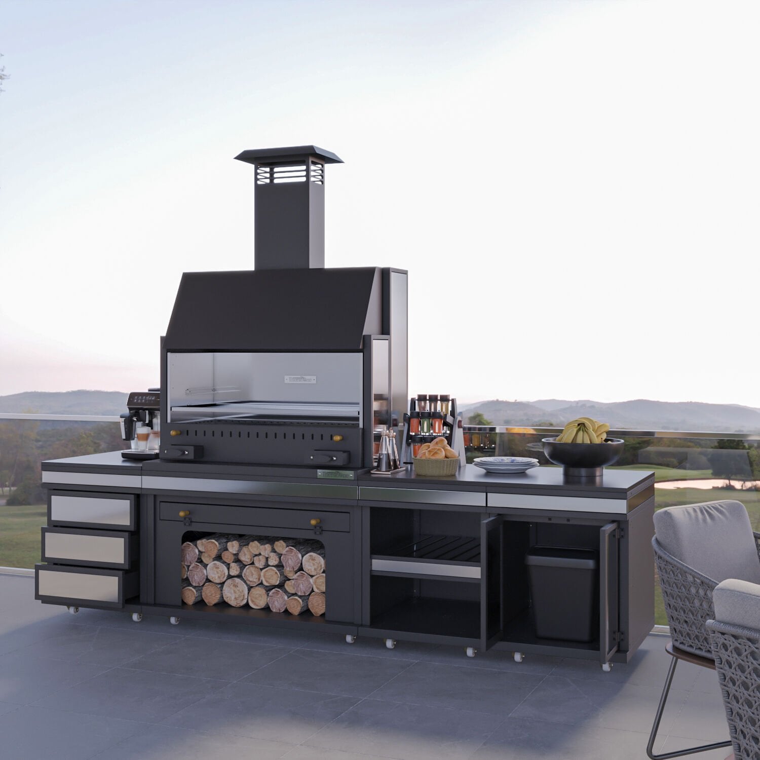 Simurg Long Barbekü 40*100*304