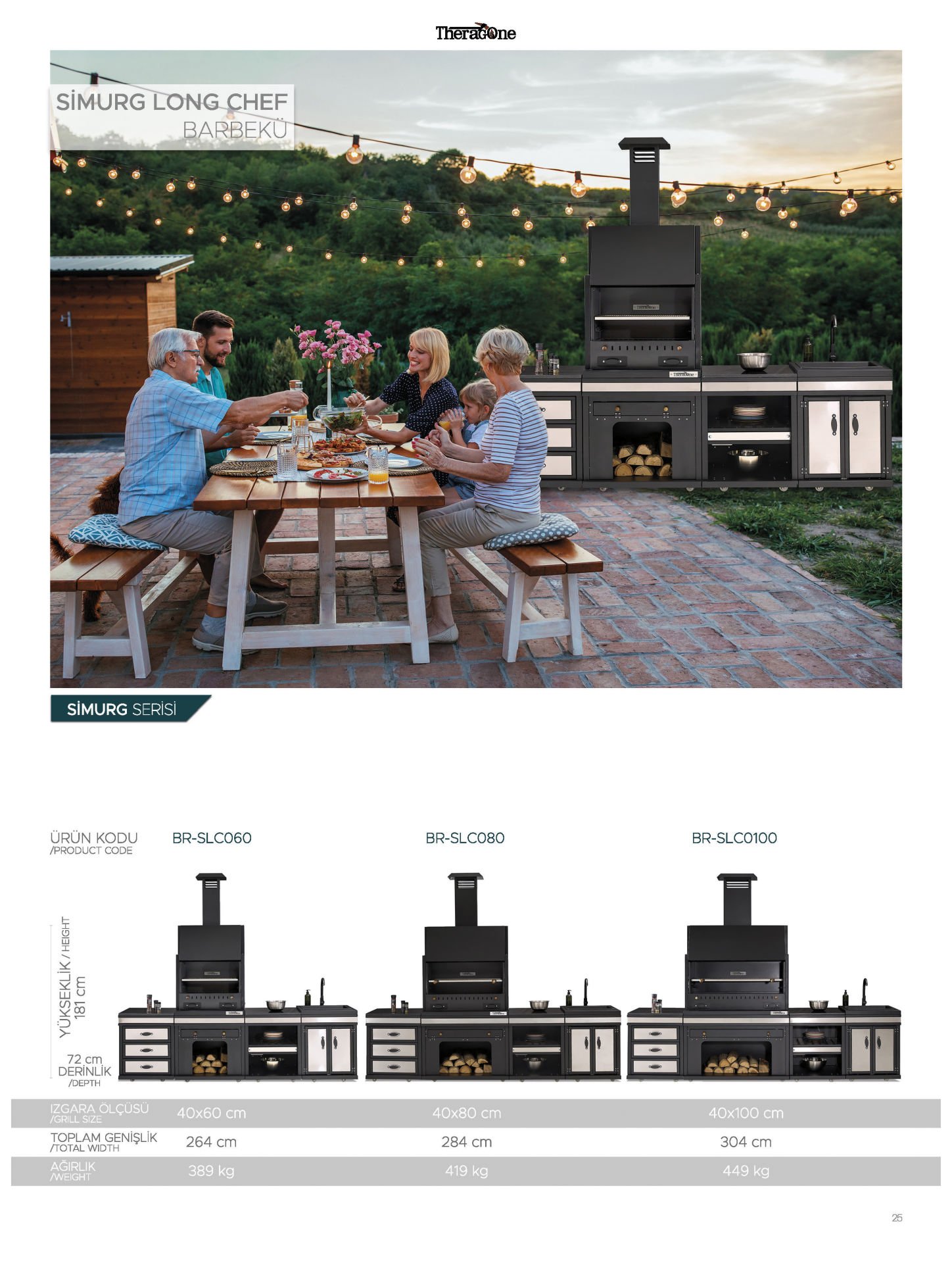 Simurg Long Chef Barbekü 40*80*284