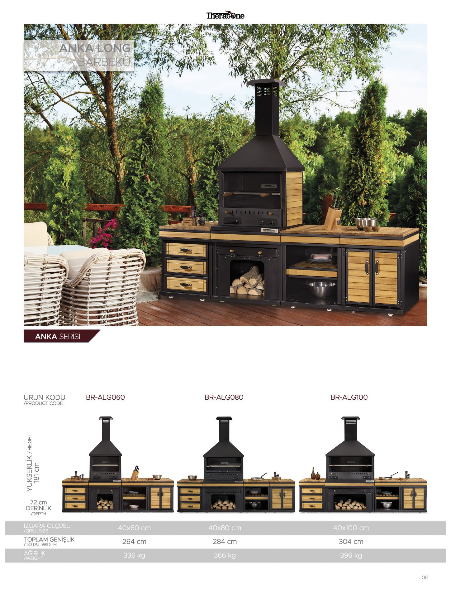 Anka Long Barbekü 40*100*304