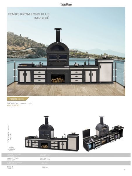 Feniks Krom Long Plus Barbekü 50*80*414