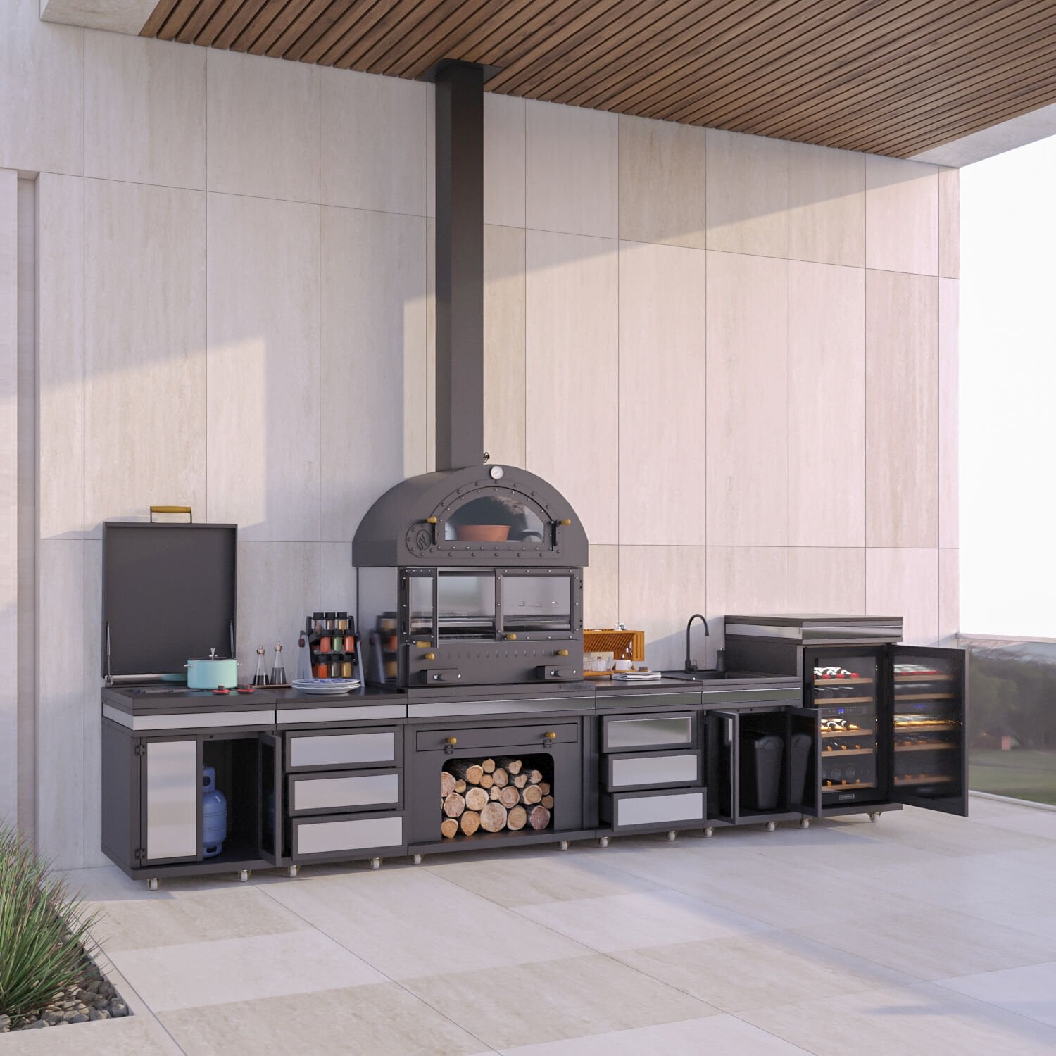 Feniks Modern Long Plus Barbekü 50*80*421
