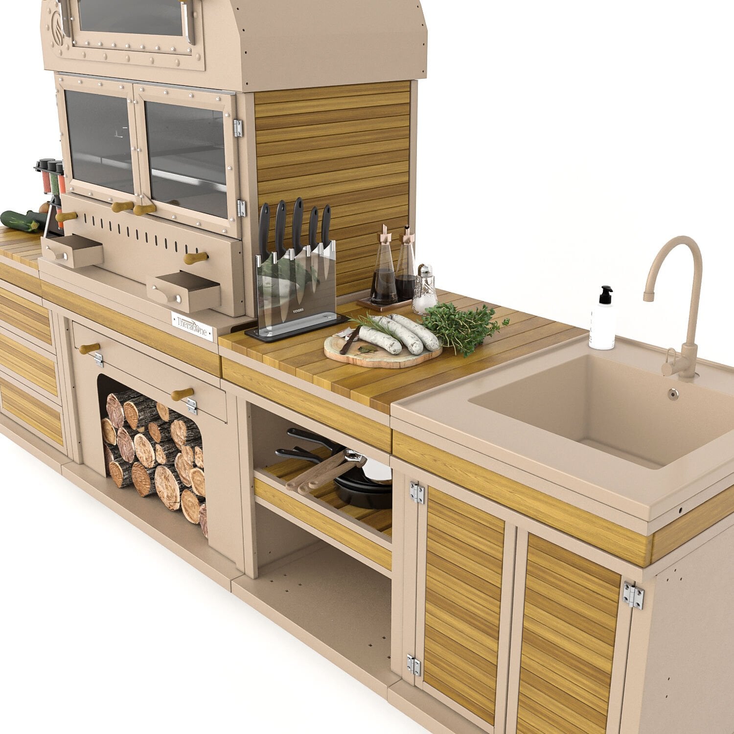 Feniks Naturel Long Chef Barbekü 50*80*284