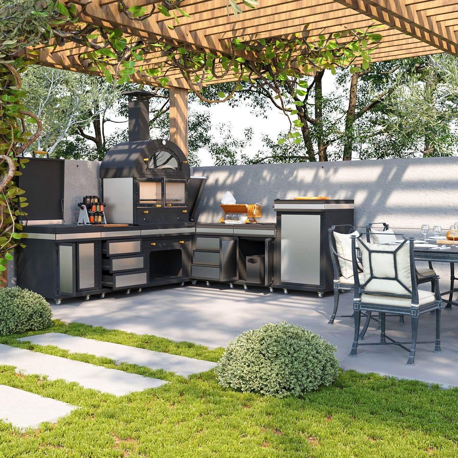 Feniks Modern Köşe Plus Barbekü 50*80*486