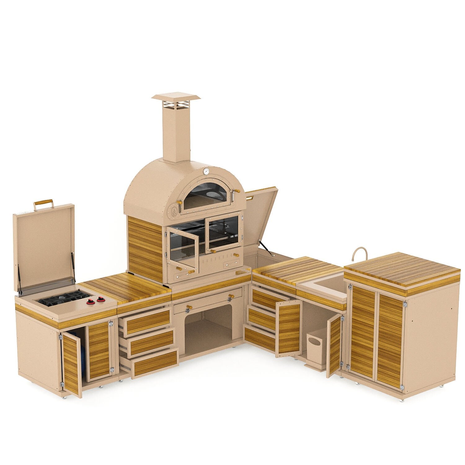 Feniks Natürel Köşe Plus Barbekü 50*80*493