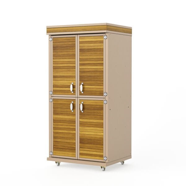 Natürel Büyük Dolap 90*186